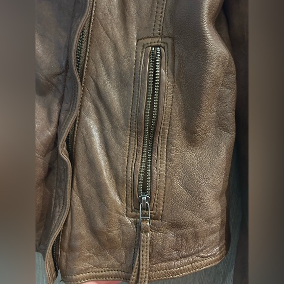 Danier genuine brown leather jacket - Picture 3 of 8